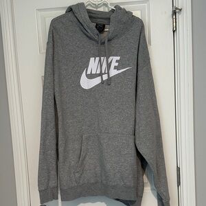 Nike Gray Hoodie with White Logo big and tall 4XL